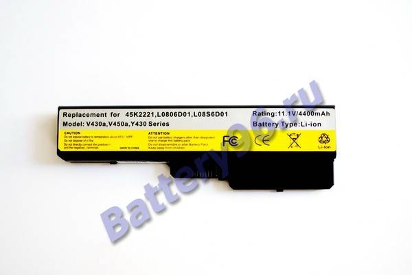 Аккумулятор / батарея для ноутбука Lenovo / IBM IdeaPad V450a ( 11.1V 4400mAh ) 101-160-100249-110879