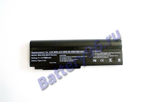 Аккумулятор / батарея ( 11.1V 7800mAh ) для ноутбука Asus N61V N61VG N61VG-A1 N61VG-A2 N61VG-JX092V N61VN N61VN-A1 101 115 100276 114587