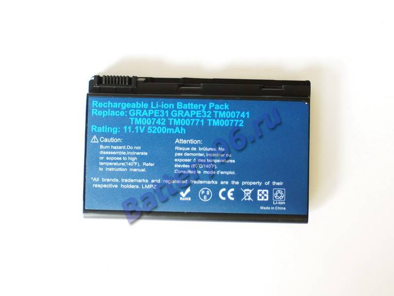 Аккумулятор / батарея для ноутбука Acer 3UR18650Y-2-INV-10 ( 11.1V 5200mAh ) 101-105-100204-107511