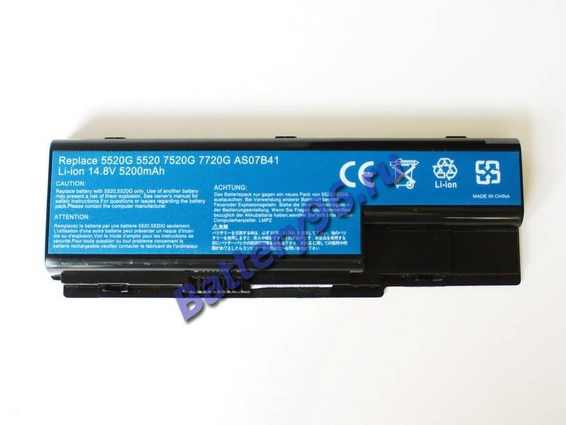 Аккумулятор / батарея ( 14.8V 5200mAh ) для ноутбука Acer Aspire 5935 5935G 5935G-643G25MN 5935G-654G32Mi 5935G-664G32Mi 101-105-100422-113019