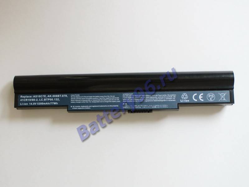 Аккумулятор / батарея ( 14.8V 5200mAh ) для ноутбука Acer 41CR19/66-2 4ICR19/66-2 4INR18/65-2 101-105-102911-108044
