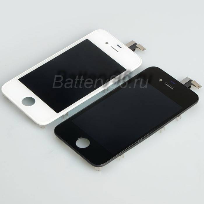 Дисплей (экран) + сенсорное стекло (тачскрин) для iPhone 4 белый (возможна замена)