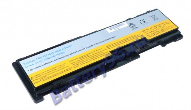 Аккумулятор / батарея для ноутбука ( 11.1V 3600mAh 42T4832 ) Lenovo ThinkPad T400s T410s 101-160-114303-114303