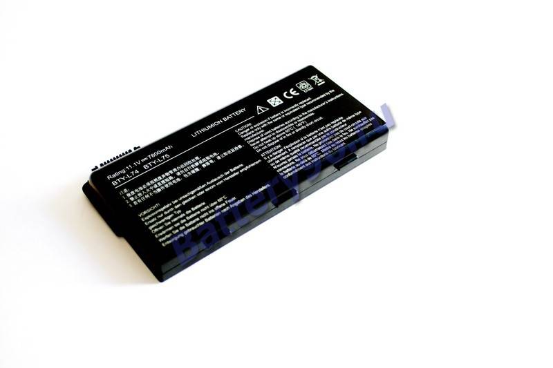 Аккумулятор / батарея ( 11.1V 6600mAh ) для ноутбука MSI A6000 A6005 A6200 A6203 A6205 101-170-100412-111124