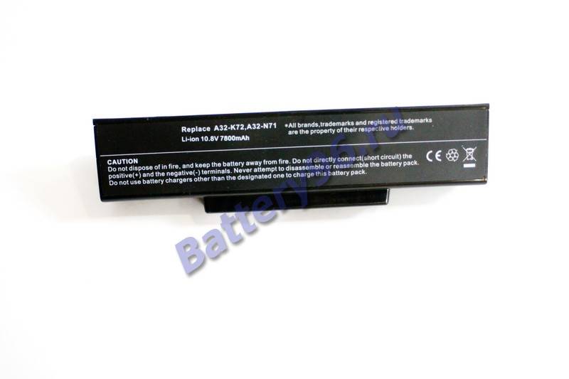 Аккумулятор / батарея для ноутбука Asus A32-K72 A32-N71 ( 11.1V 7800mAh ) 101-115-100274-106968